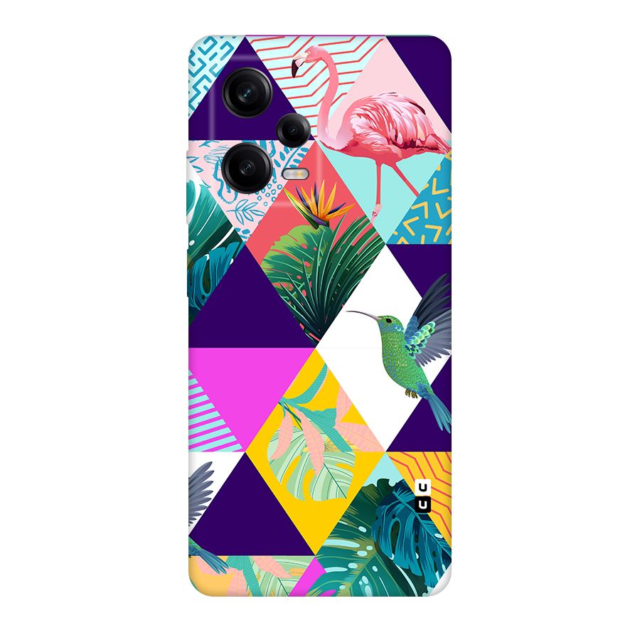 Multicolor Exotic Seamless Pattern Original Polycarbonate Back Case for Redmi Note 12 Pro