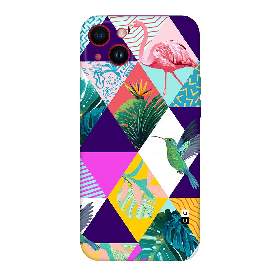 Multicolor Exotic Seamless Pattern Original Polycarbonate Back Case for iPhone 14 Plus