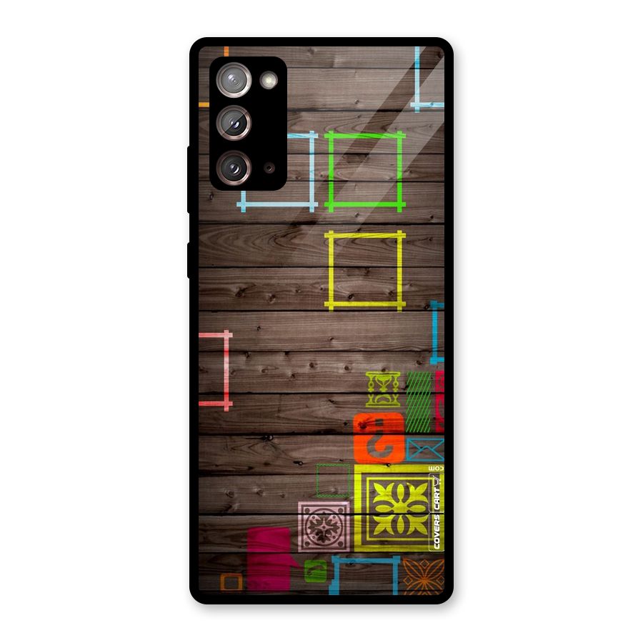Multicolor Frame Design Glass Back Case for Galaxy Note 20