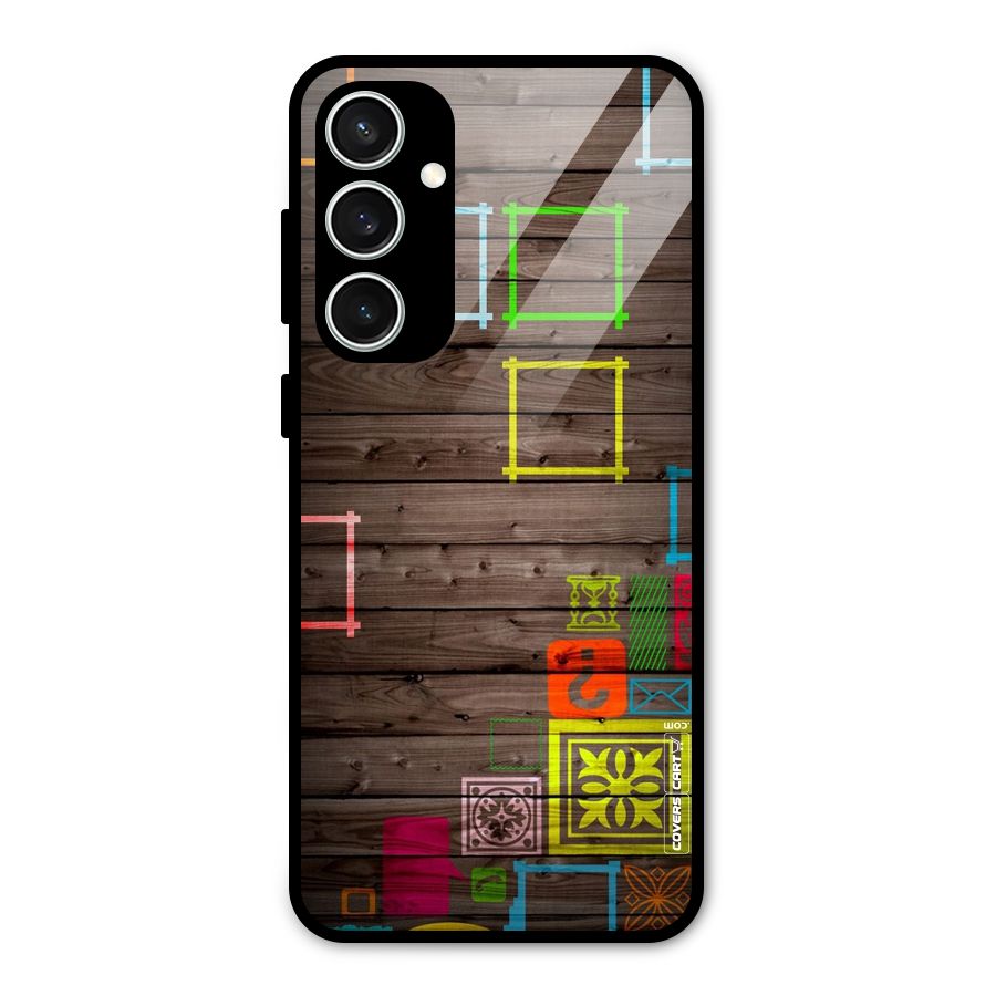 Multicolor Frame Design Glass Back Case for Galaxy S23 FE