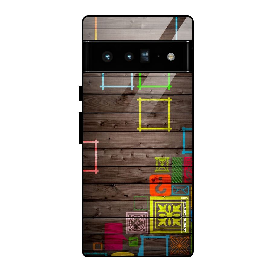 Multicolor Frame Design Glass Back Case for Google Pixel 6 Pro