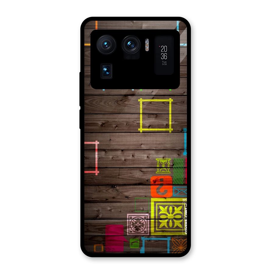 Multicolor Frame Design Glass Back Case for Mi 11 Ultra