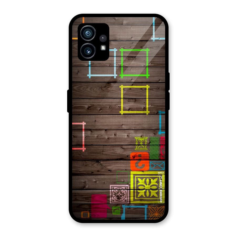 Multicolor Frame Design Glass Back Case for Nothing Phone 1