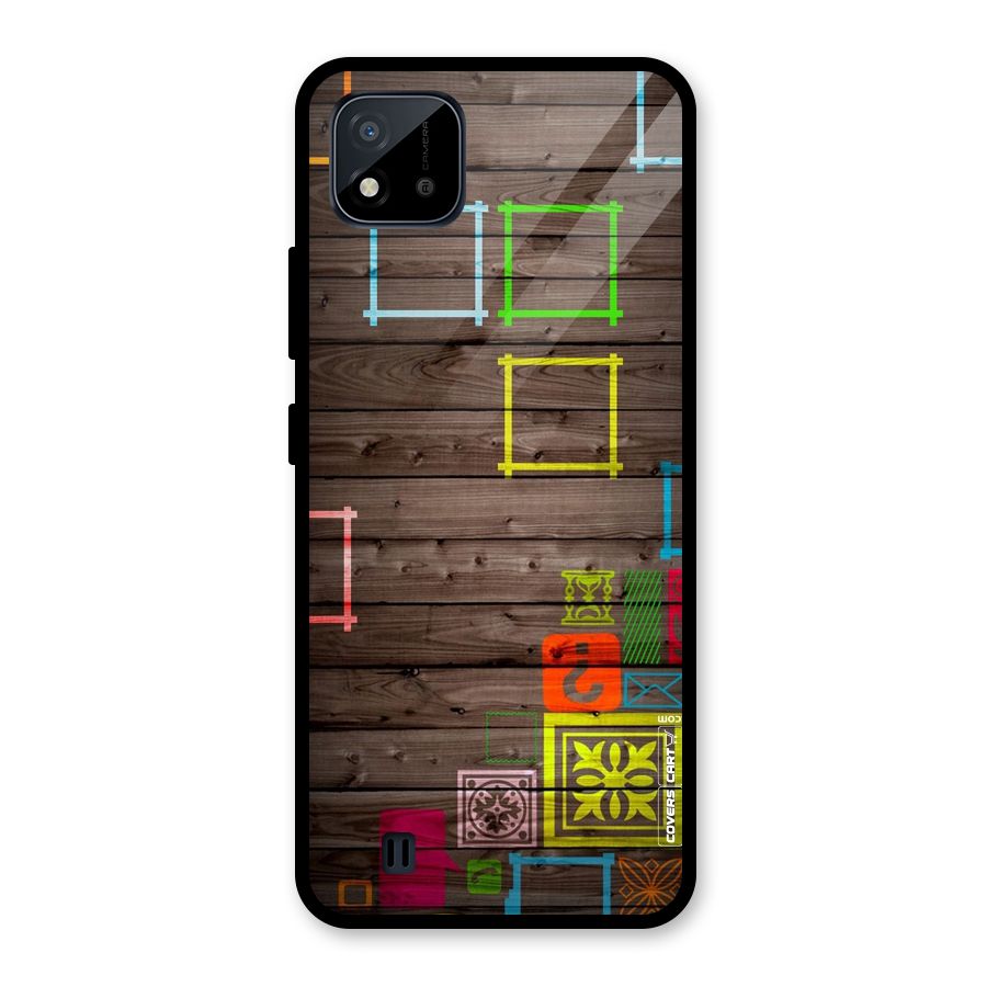 Multicolor Frame Design Glass Back Case for Realme C11 2021