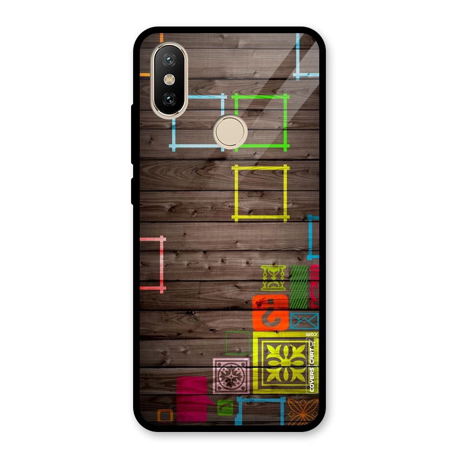 Multicolor Frame Design Glass Back Case for Redmi A2