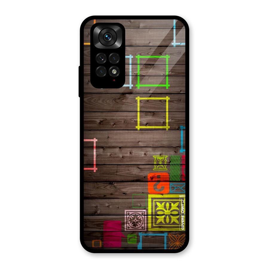 Multicolor Frame Design Glass Back Case for Redmi Note 11S