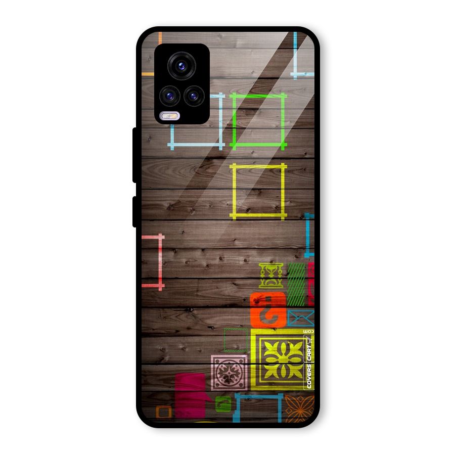 Multicolor Frame Design Glass Back Case for Vivo V20 2021