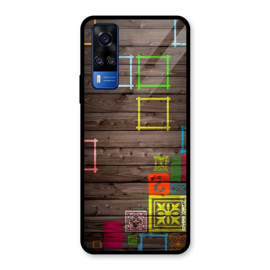 Multicolor Frame Design Glass Back Case for Vivo Y31