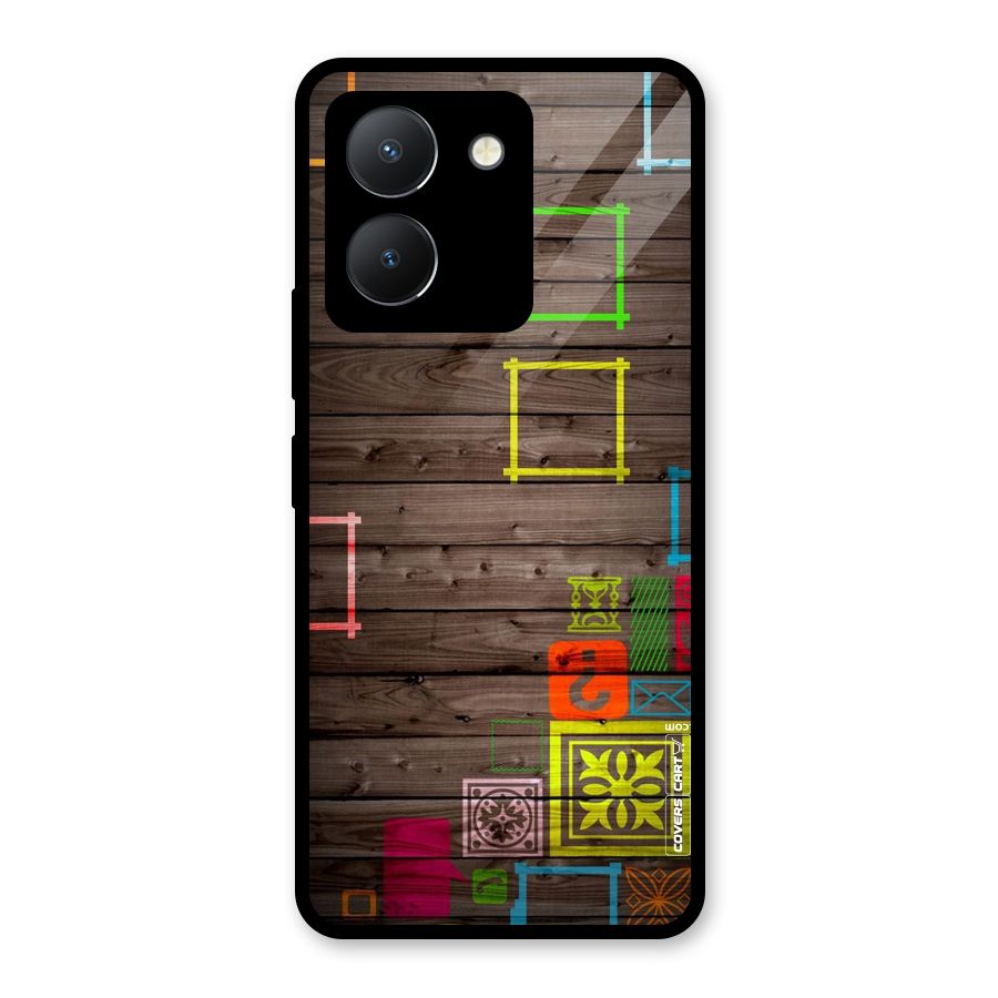 Multicolor Frame Design Glass Back Case for Vivo Y36