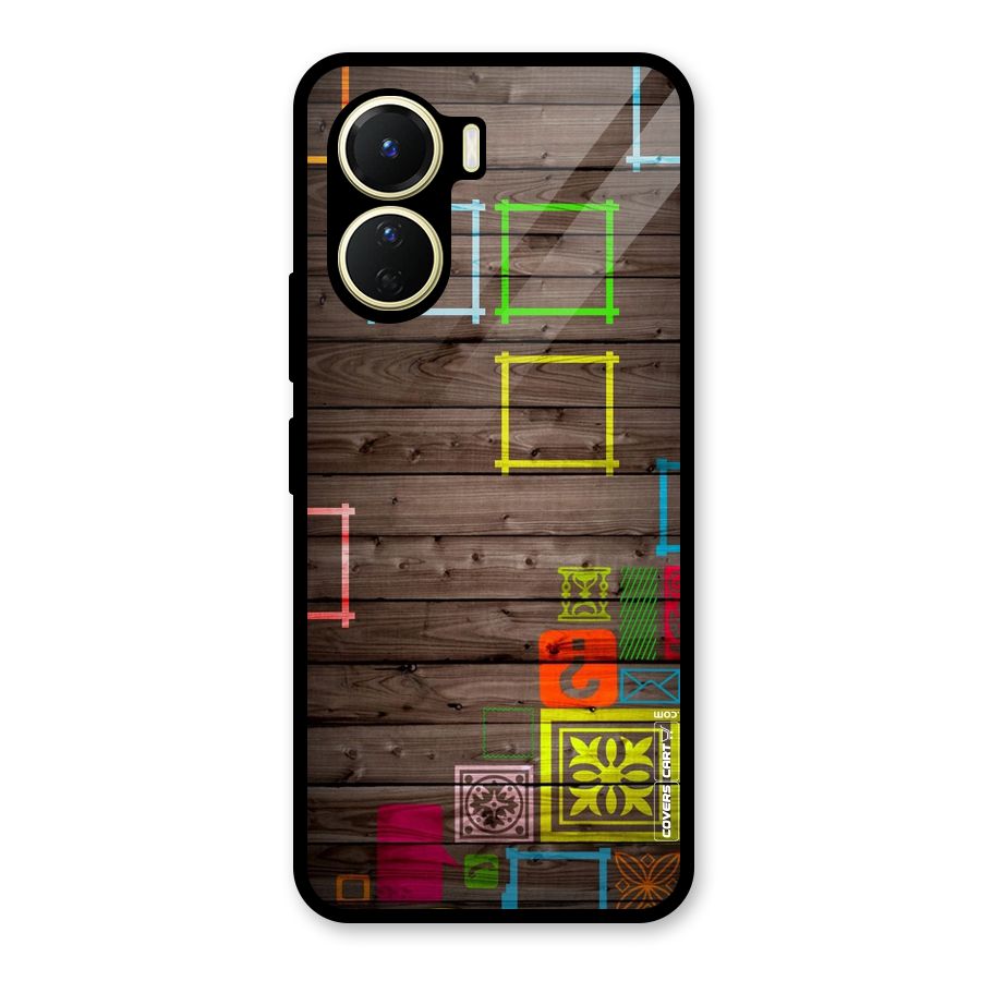 Multicolor Frame Design Glass Back Case for Vivo Y56