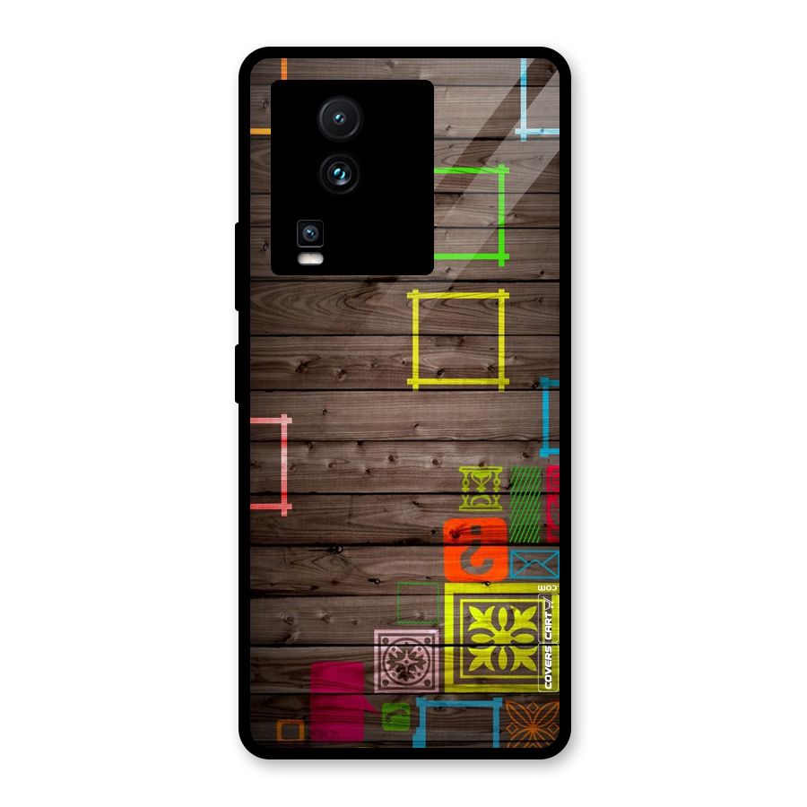 Multicolor Frame Design Glass Back Case for Vivo iQOO Neo 7 Pro