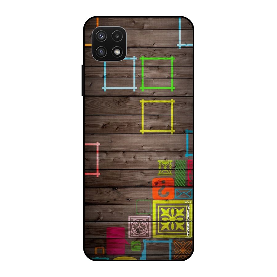 Multicolor Frame Design Metal Back Case for Galaxy A22 5G