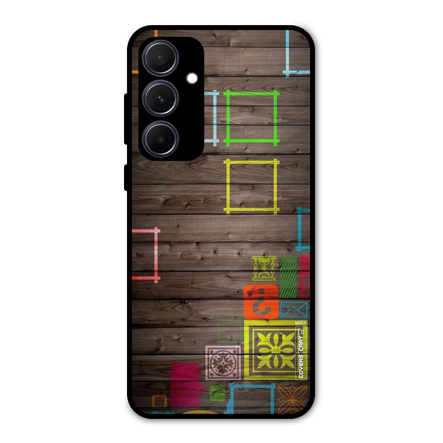 Multicolor Frame Design Metal Back Case for Galaxy A35