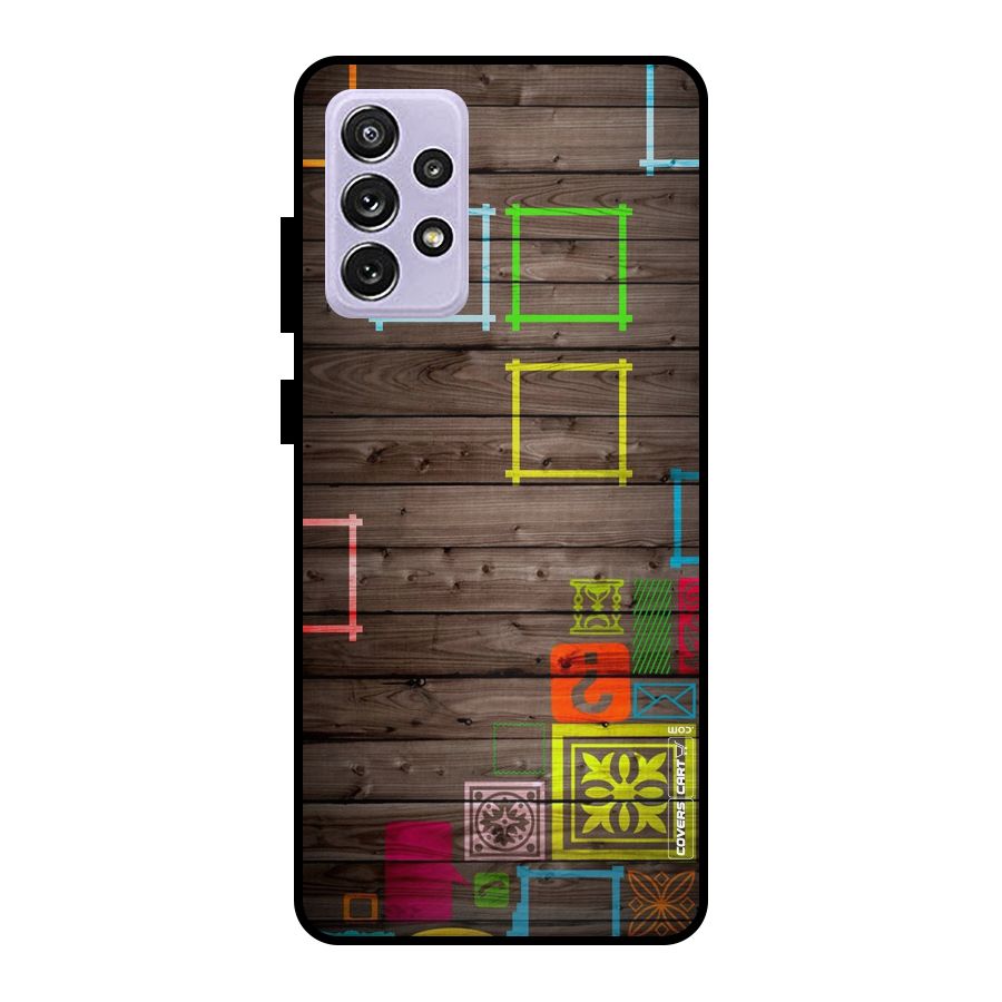 Multicolor Frame Design Metal Back Case for Galaxy A72
