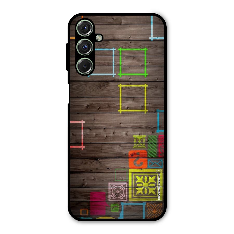 Multicolor Frame Design Metal Back Case for Galaxy F34