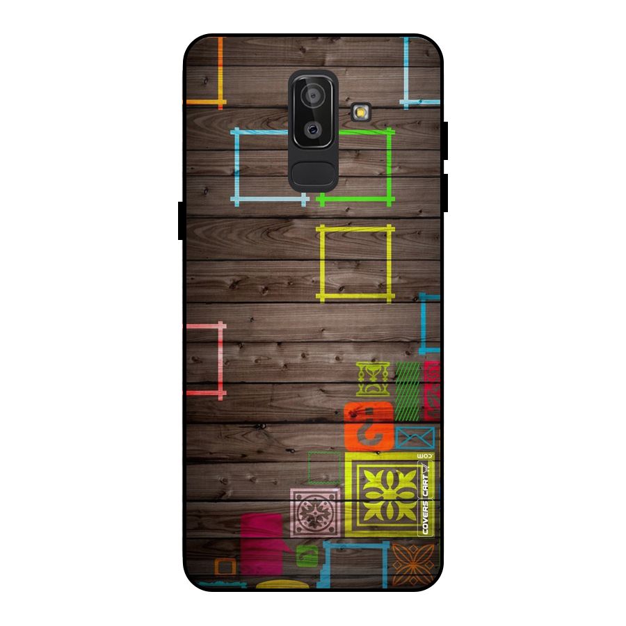 Multicolor Frame Design Metal Back Case for Galaxy J8