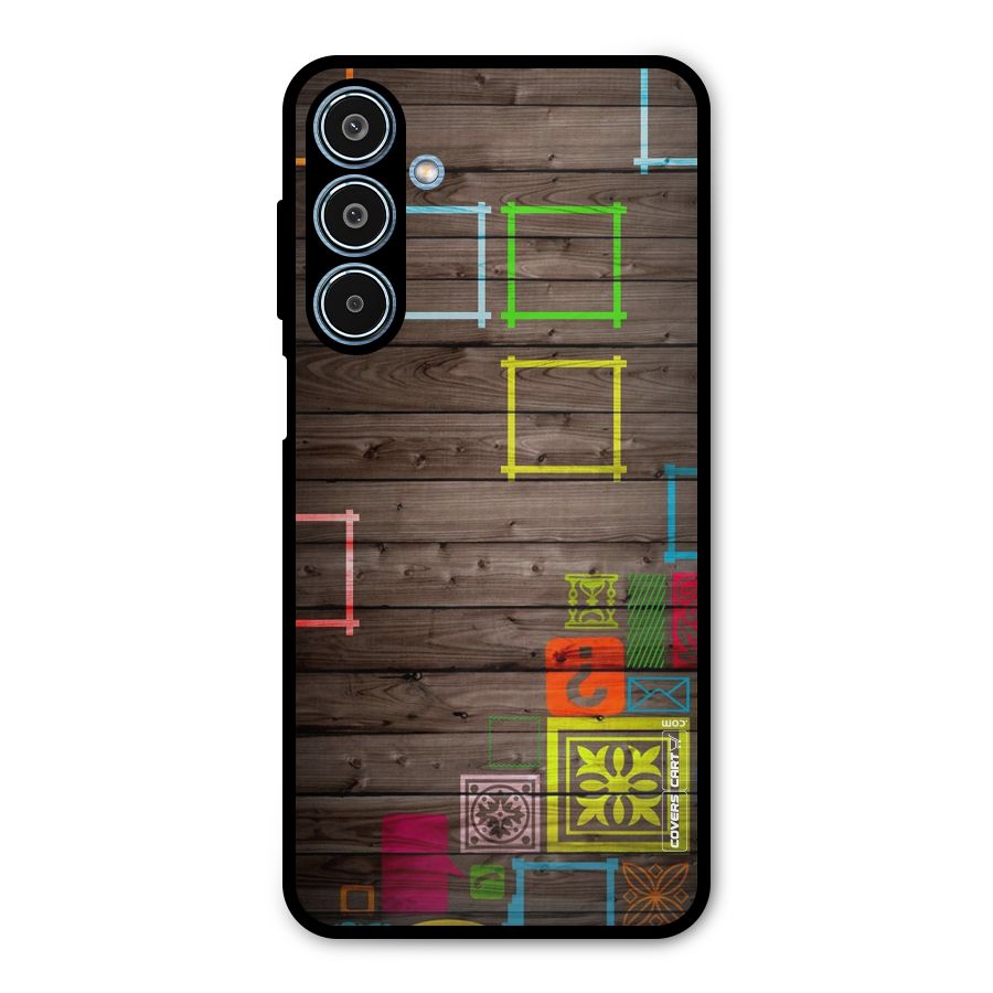 Multicolor Frame Design Metal Back Case for Galaxy M35