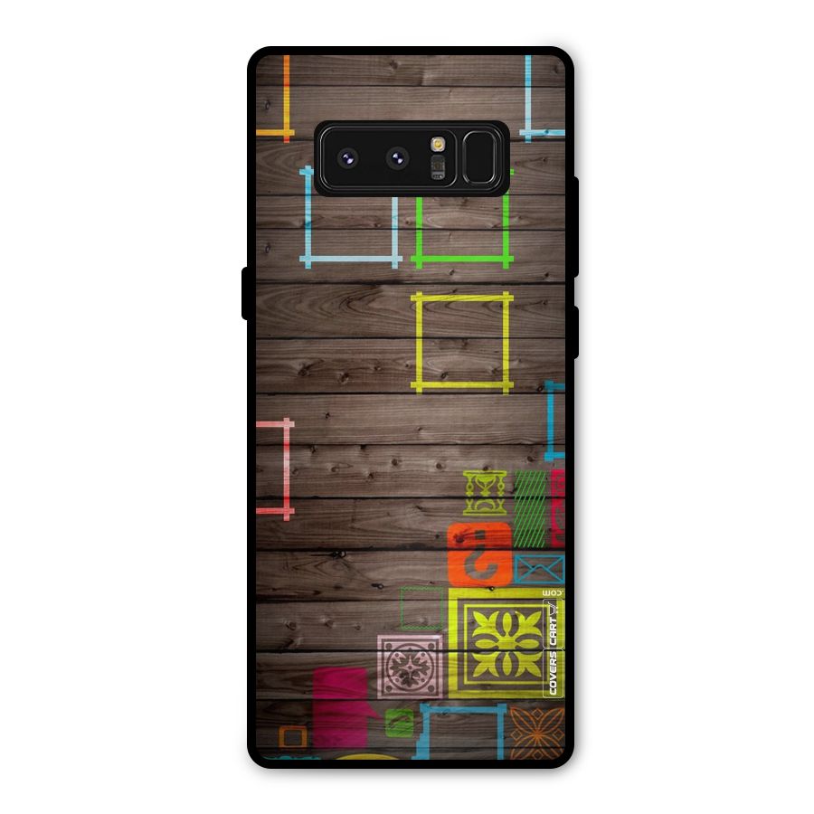 Multicolor Frame Design Metal Back Case for Galaxy Note 8