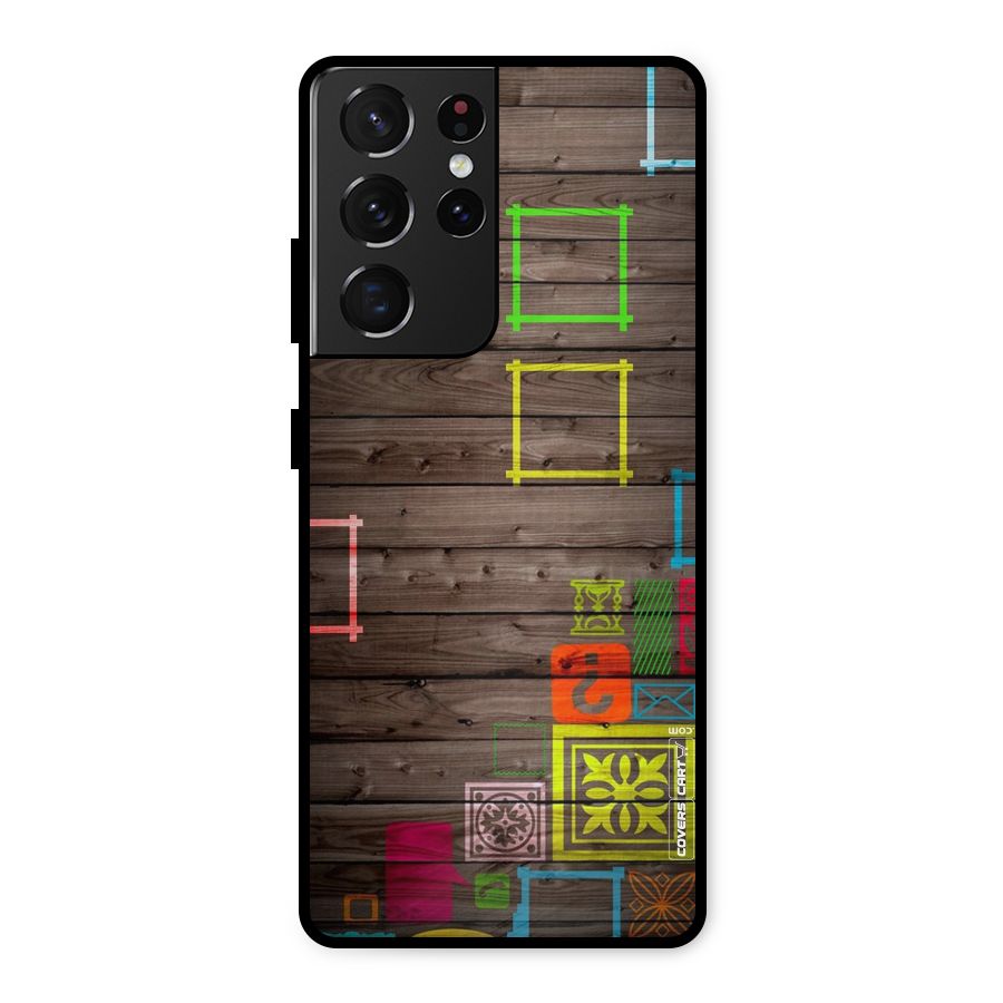 Multicolor Frame Design Metal Back Case for Galaxy S21 Ultra 5G