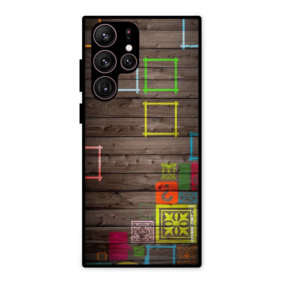 Multicolor Frame Design Metal Back Case for Galaxy S22 Ultra 5G