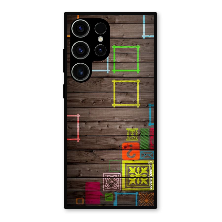 Multicolor Frame Design Metal Back Case for Galaxy S23 Ultra