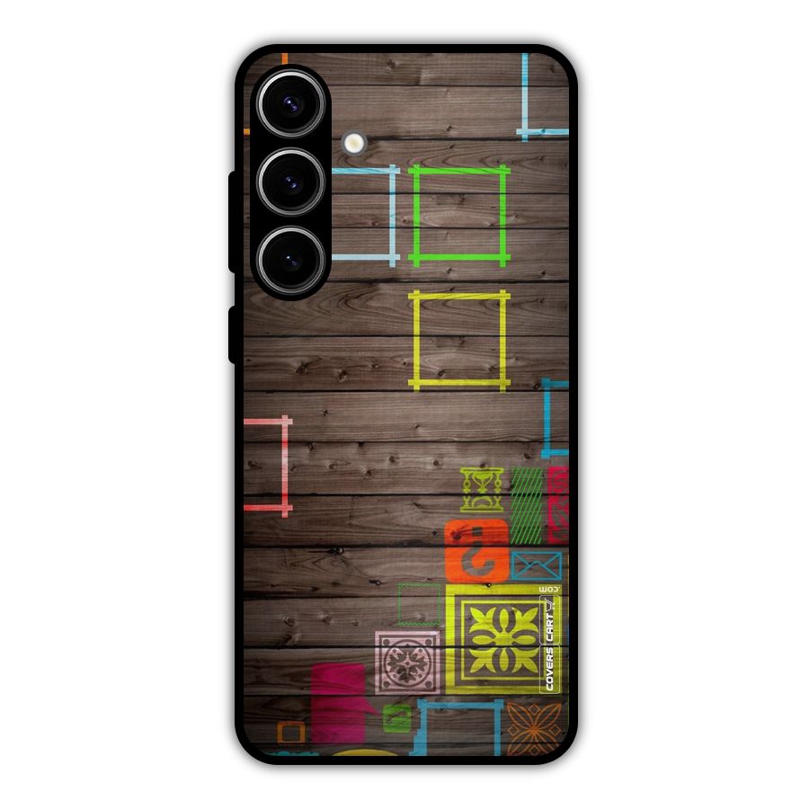 Multicolor Frame Design Metal Back Case for Galaxy S24 Plus