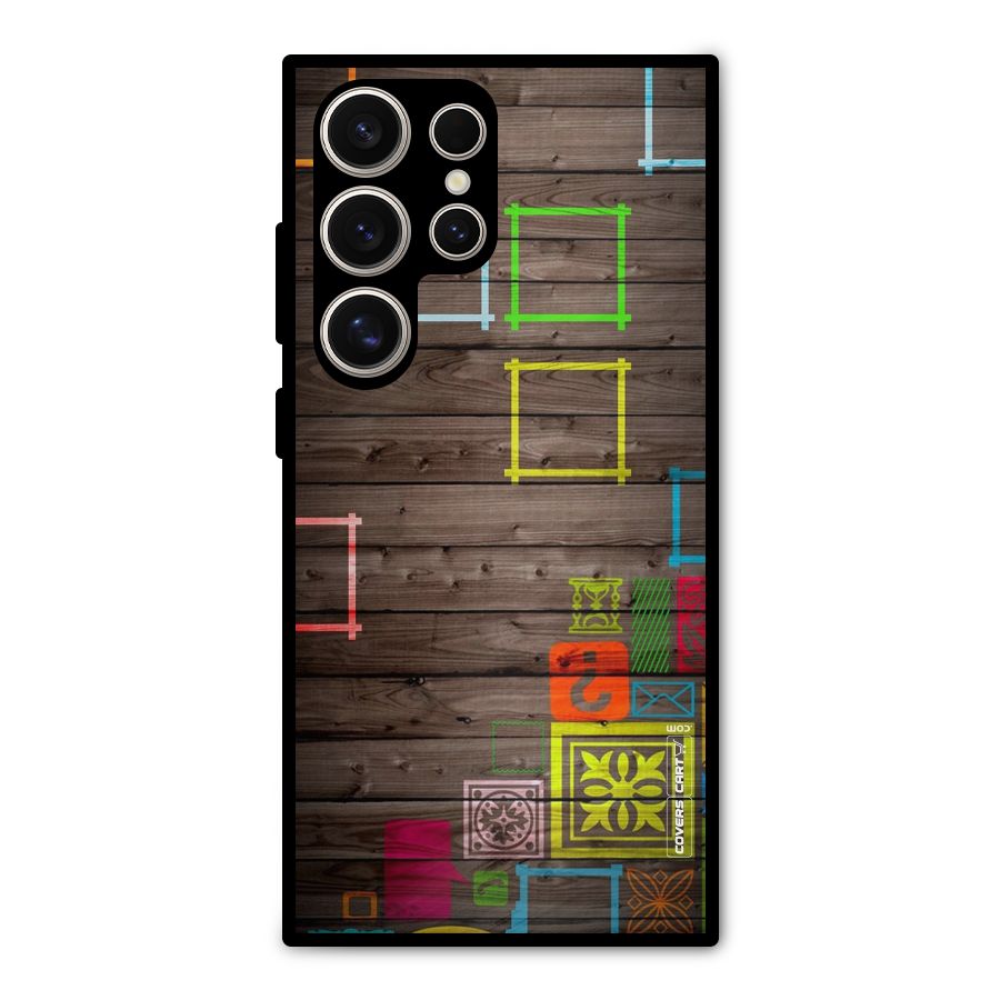 Multicolor Frame Design Metal Back Case for Galaxy S24 Ultra