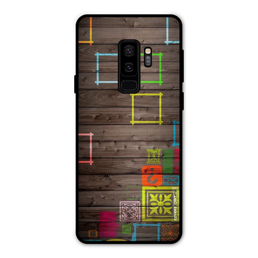 Multicolor Frame Design Metal Back Case for Galaxy S9 Plus