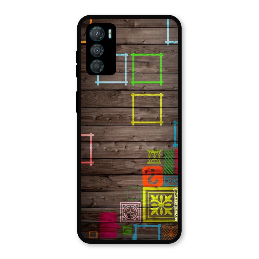Multicolor Frame Design Metal Back Case for Moto G42