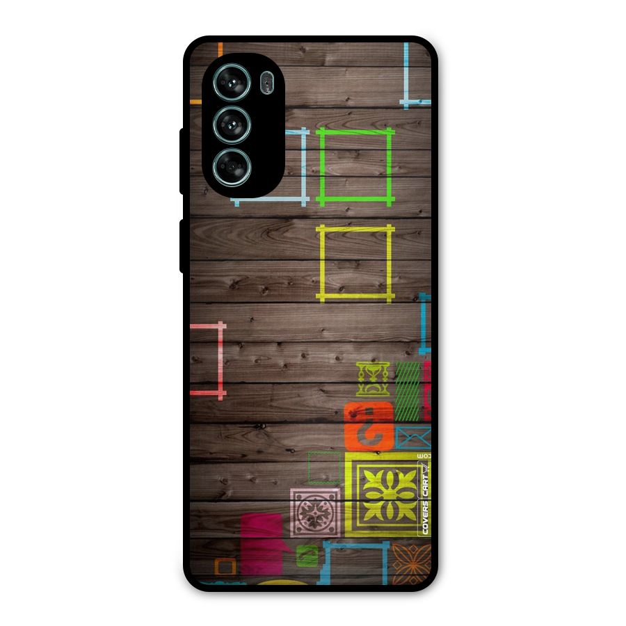 Multicolor Frame Design Metal Back Case for Moto G62