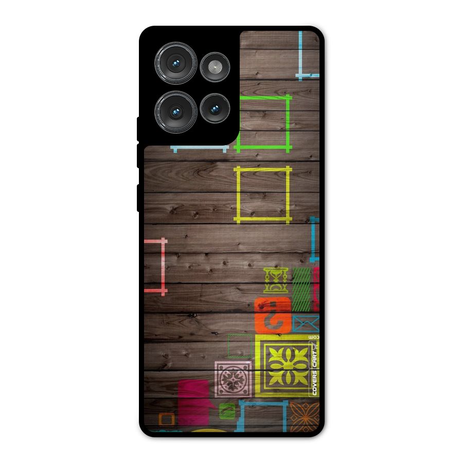 Multicolor Frame Design Metal Back Case for Motorola Edge 50