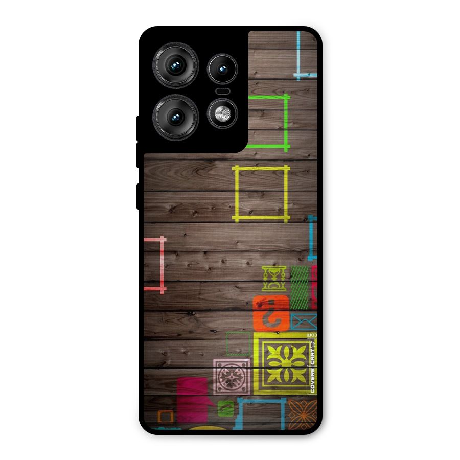 Multicolor Frame Design Metal Back Case for Motorola Edge 50 Pro