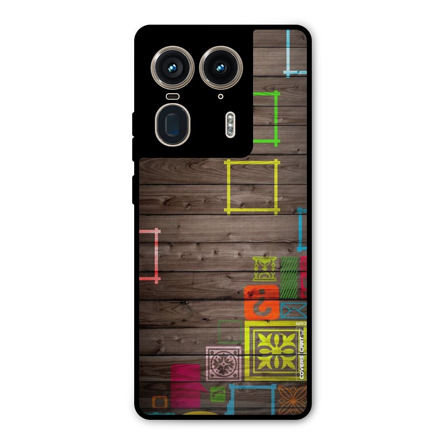 Multicolor Frame Design Metal Back Case for Motorola Edge 50 Ultra