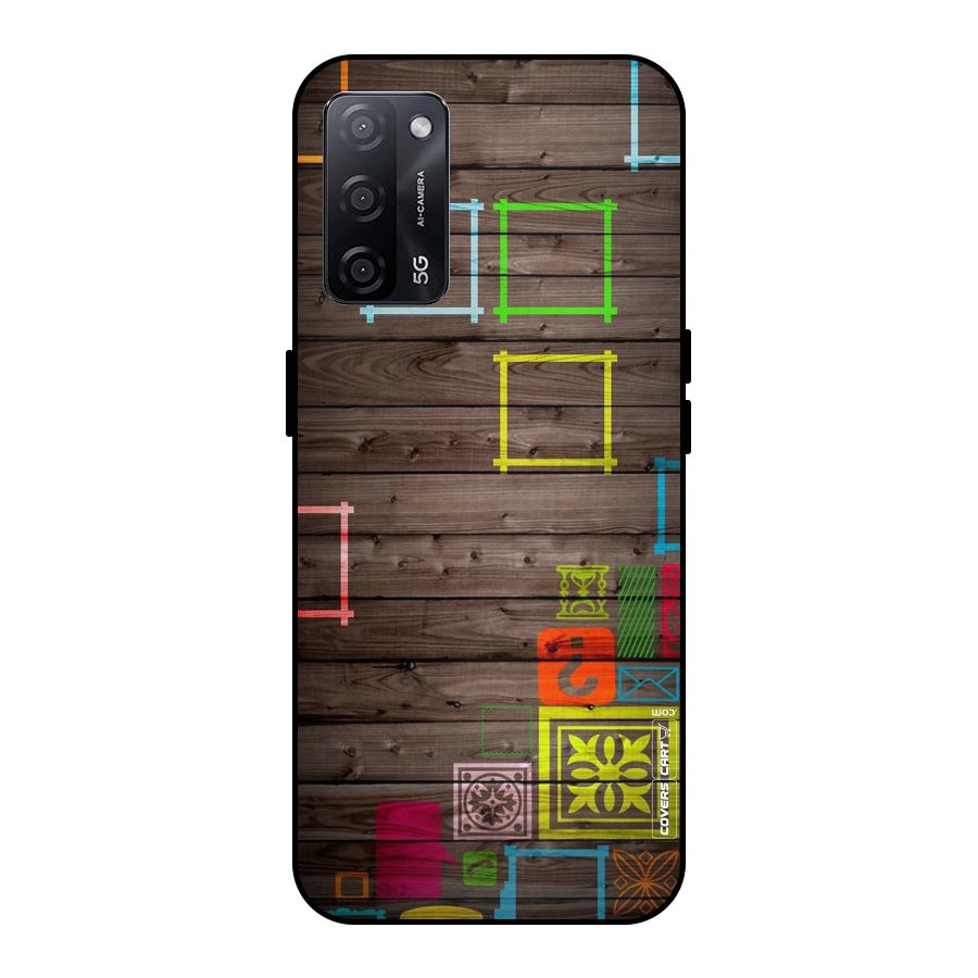 Multicolor Frame Design Metal Back Case for Oppo A53s 5G