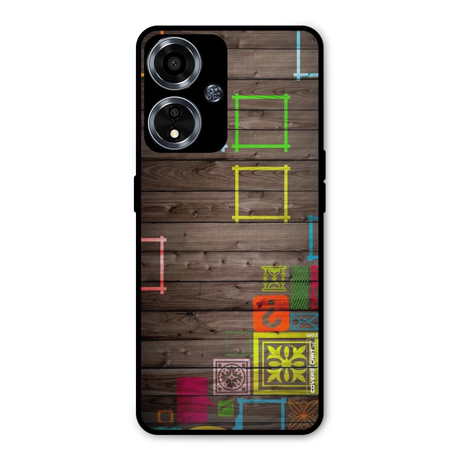Multicolor Frame Design Metal Back Case for Oppo A59