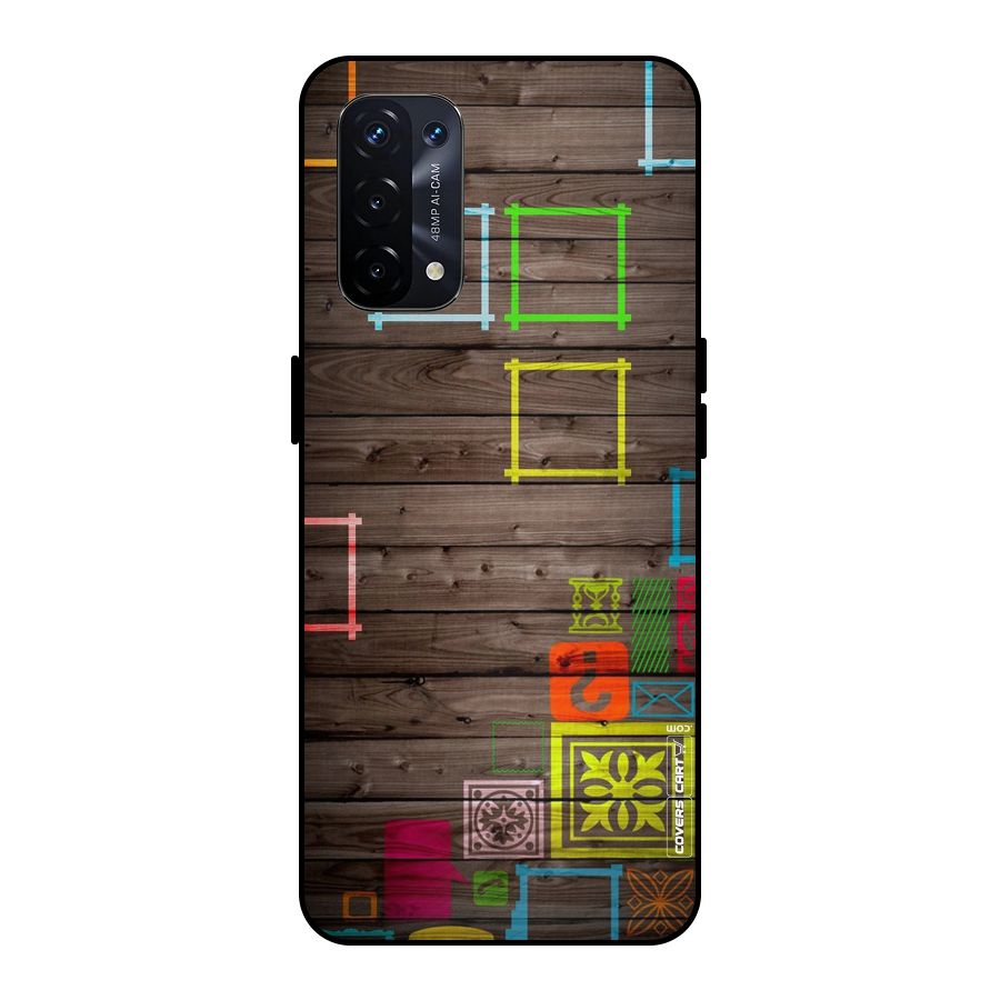 Multicolor Frame Design Metal Back Case for Oppo A74 5G
