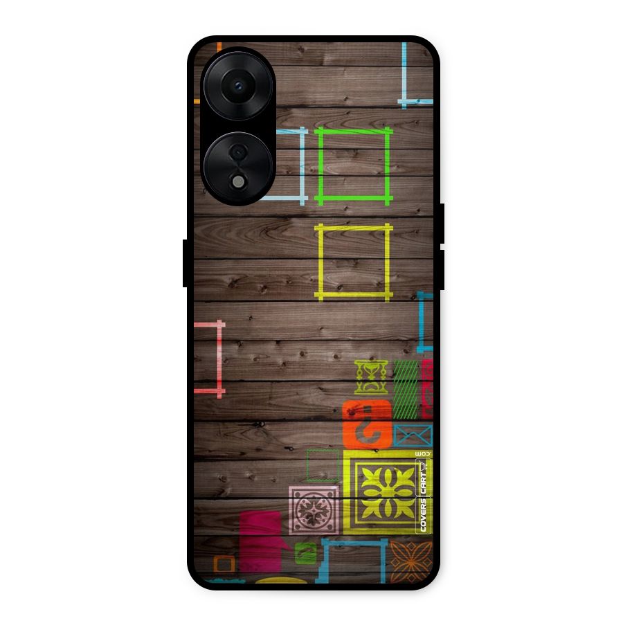 Multicolor Frame Design Metal Back Case for Oppo A78 5G