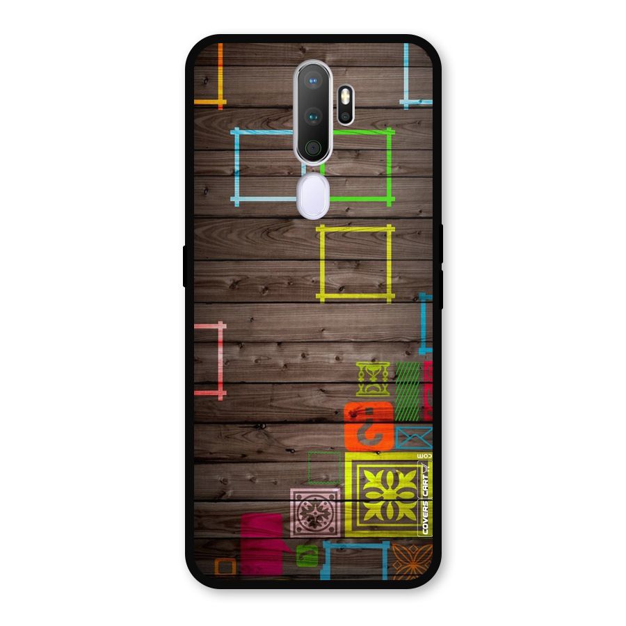 Multicolor Frame Design Metal Back Case for Oppo A9 (2020)