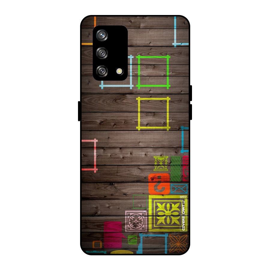 Multicolor Frame Design Metal Back Case for Oppo F19