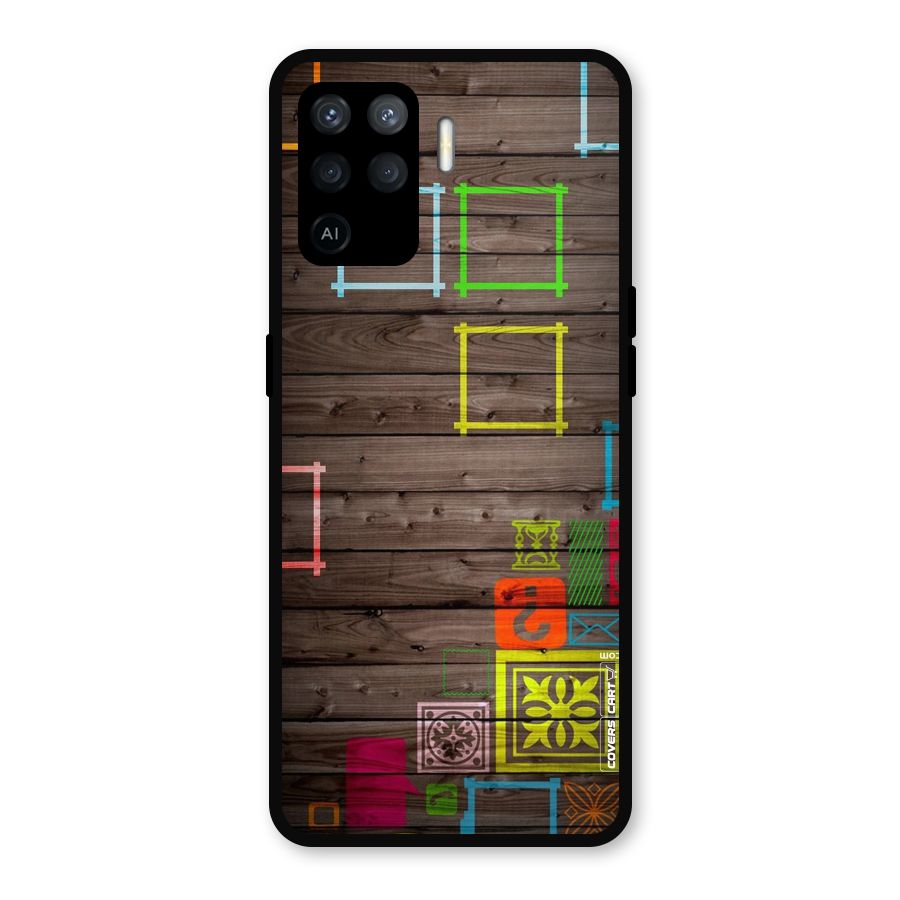 Multicolor Frame Design Metal Back Case for Oppo F19 Pro