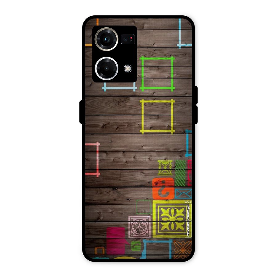 Multicolor Frame Design Metal Back Case for Oppo F21 Pro 4G