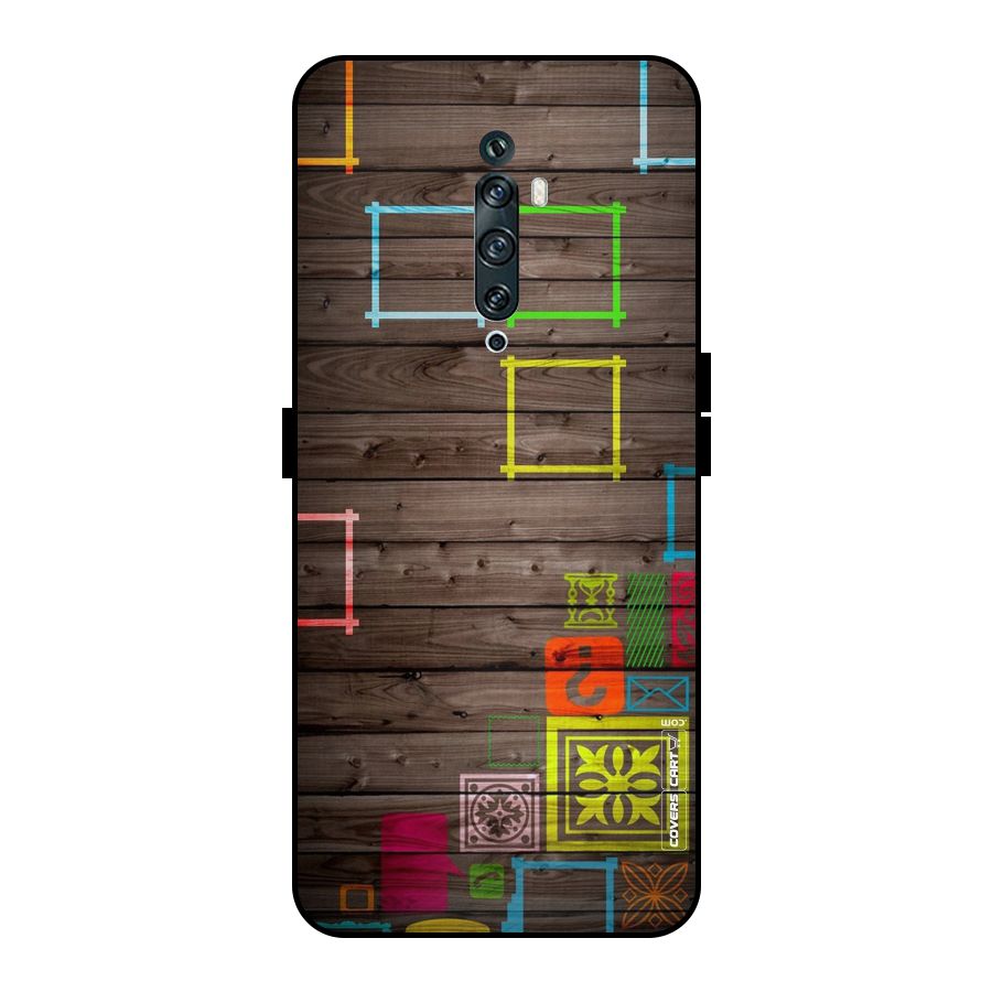 Multicolor Frame Design Metal Back Case for Oppo Reno2 F