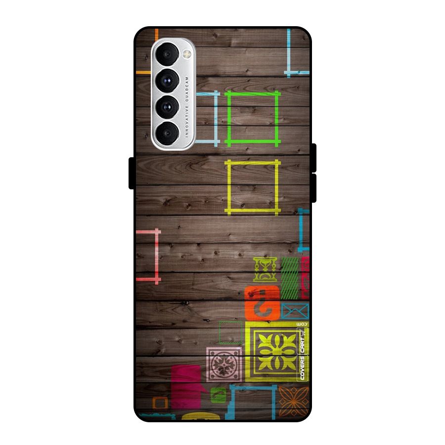 Multicolor Frame Design Metal Back Case for Oppo Reno4 Pro
