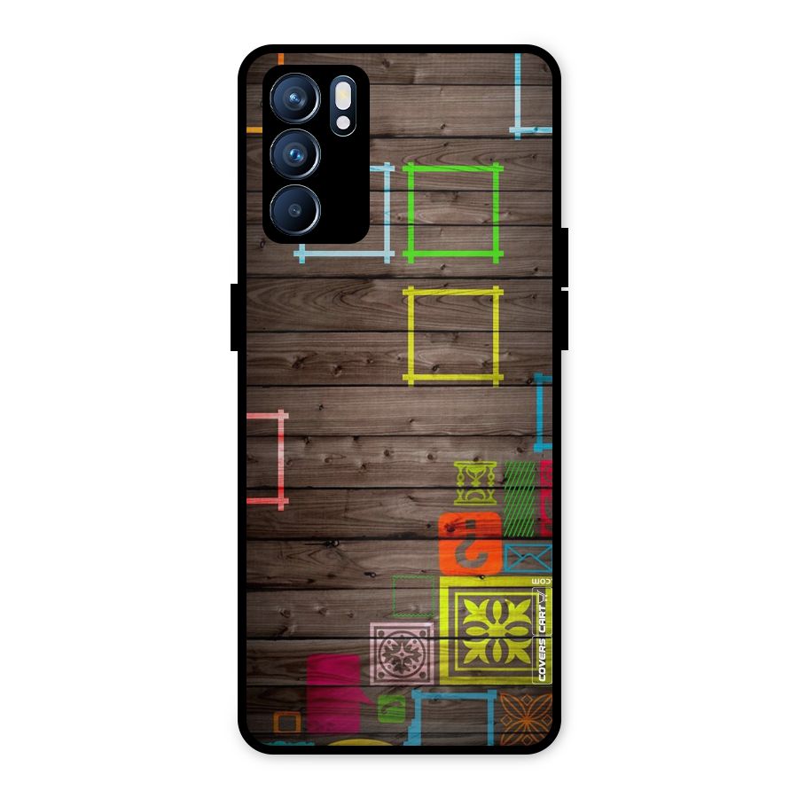 Multicolor Frame Design Metal Back Case for Oppo Reno6 5G
