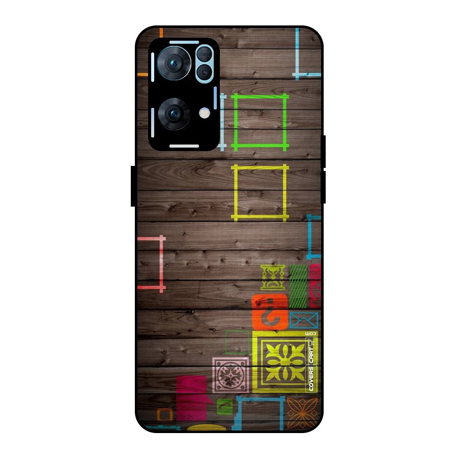 Multicolor Frame Design Metal Back Case for Oppo Reno7 Pro 5G