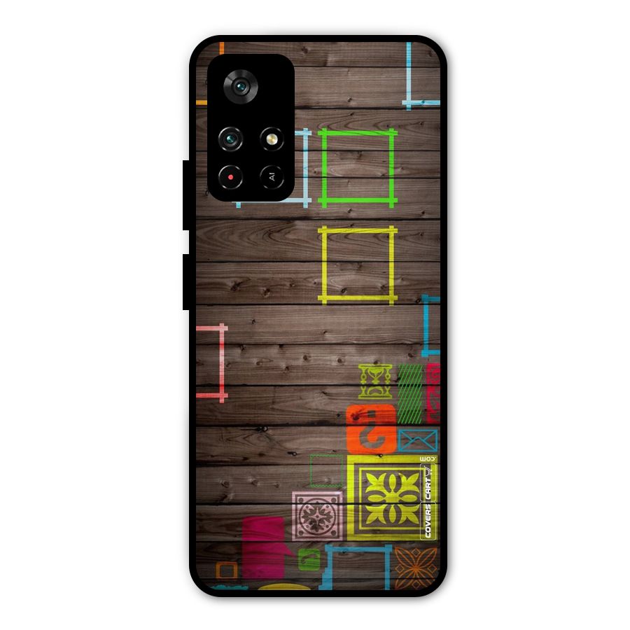 Multicolor Frame Design Metal Back Case for Poco M4 Pro 5G