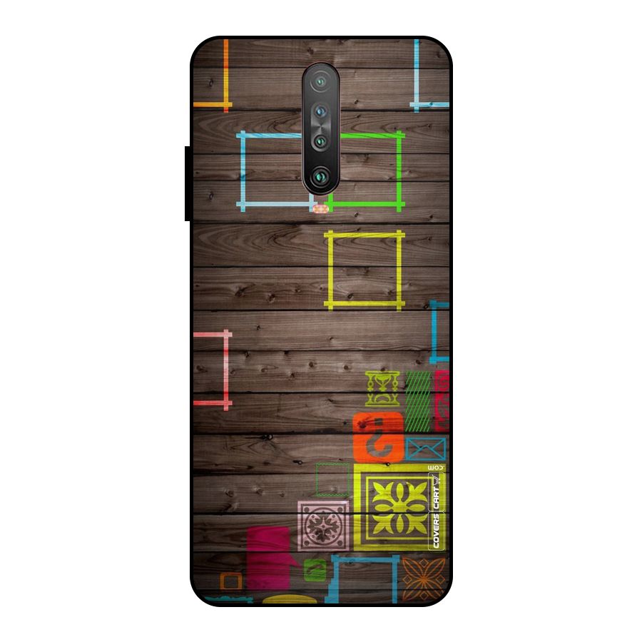 Multicolor Frame Design Metal Back Case for Poco X2