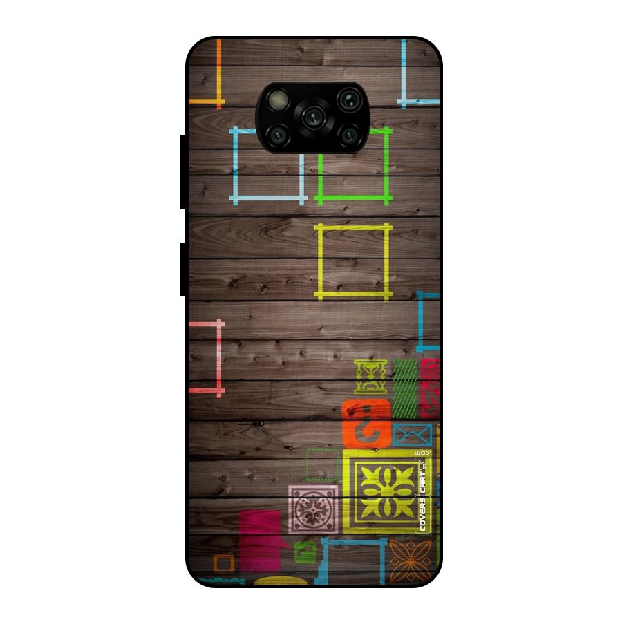 Multicolor Frame Design Metal Back Case for Poco X3