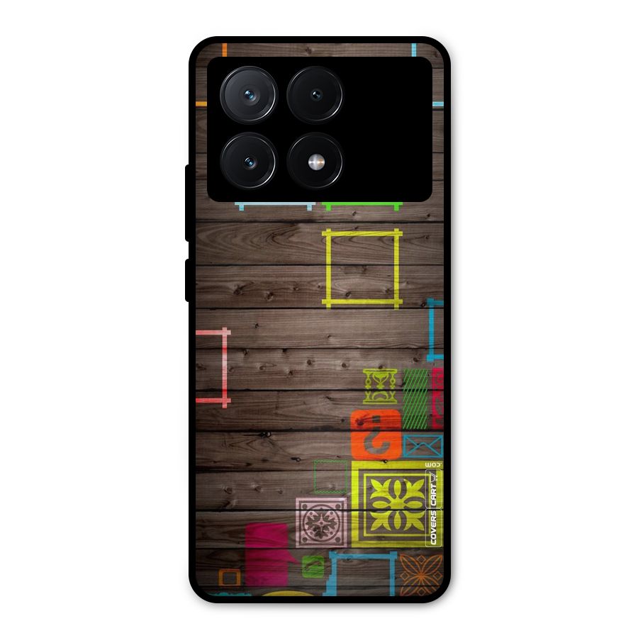 Multicolor Frame Design Metal Back Case for Poco X6 Pro