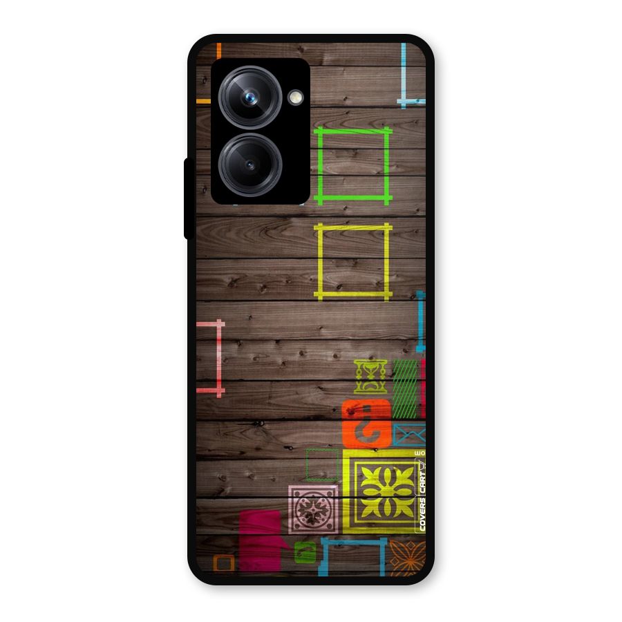 Multicolor Frame Design Metal Back Case for Realme 10 Pro